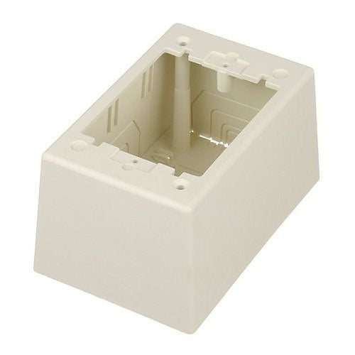 Panduit JBP1DIW Pan-Way Power Rated Deep Surface Mount Raceway Junction Box, 1-Gang, 2-Piece, Off-White