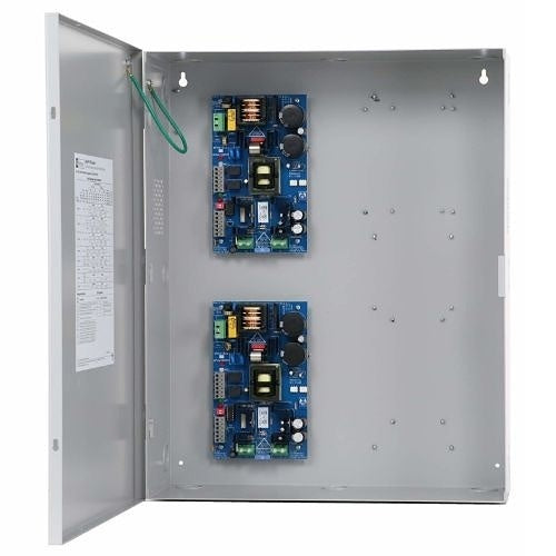 Altronix MaxFit55FE Dual Power Supply Expandable Power Systems, 12VDC at 10A; 12VDC at 10A, BC750 Enclosure