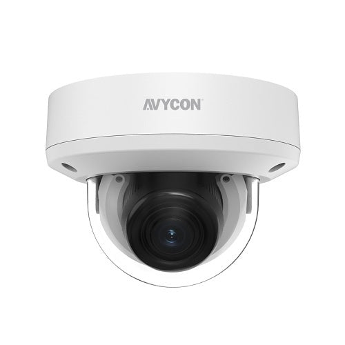 AVYCON AVC‑NCV81M 8MP Vandal Dome IP Camera, 2.8mm Fixed Lens IR, White