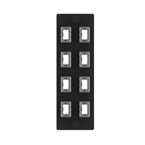 Panduit FAPV0812CGMPO Fiber Adapter Panel, 8 Key-Up / Key-Up MPOs, Type B, Vertical, Charcoal Gray