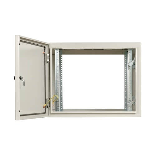Tripp Lite SRN4G9USDP SmartRack Industrial Enclosure with Lock, Wall Mount, Hinged Back, 32\\" Depth, 9U, NEMA 4, Metal, Gray