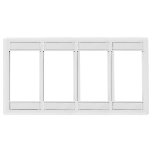 Hubbell IMF4W iSTATION 4-Unit Front Loading Module Frame, White