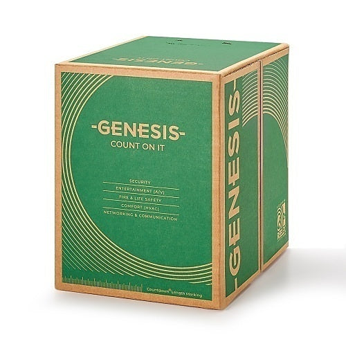Genesis 52505506 16/2 Stranded Unshielded Speaker Cable, Riser, CMR, FT4, 500\' (152.4 m) Pull Box, Blue