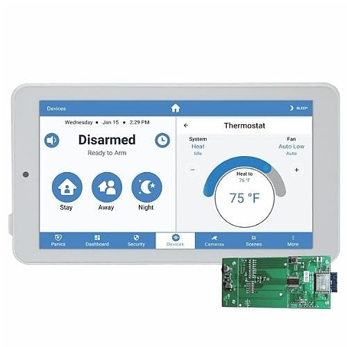 alula RE667X-PRO  7\\" Slimline Full-Color Touchpad Pro, Wall Mount and Tabletop Stand