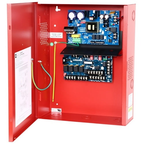 Altronix AL602ULADA replaces AL600ULADA NAC Power Supply, 2 Class A or 4 Class B Outputs, 24VDC @ 6.5A, 120VAC, Red BC400 Enclosure