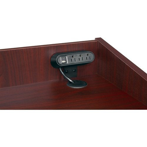 Middle Atlantic L2LDC2FCMGC L2 Series Pre-Configured Lectern with Connectivity and Flip up Shelf, 28\\" Wide, Dark Cherry