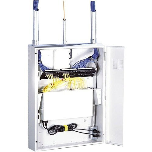 Hubbell RE4 REBOX Commercial Cabinet, 32.2\\" x 24.2\\" x 10\\" D, Light Gray, Pre-Configured