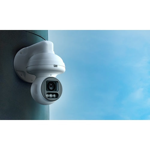 Digital Watchdog DWC-XSTD08MF MEGApix AI Active Deterrent 4K Turret IP Camera with Flashing LEDs, 3.6-10mm Varifocal Lens, White