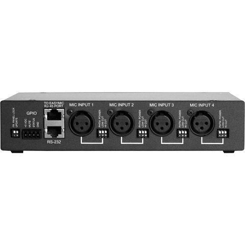 Vaddio EasyUSB PRO MIC I/O Series Channel Professional Microphone Input Device with Built-in Acoustical Echo Cancelation, Black (999-8520-000)