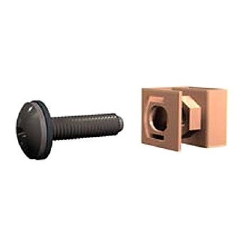 Winsted G8054 50 Black Panel Bolts and Clips for Console Assembly, Black