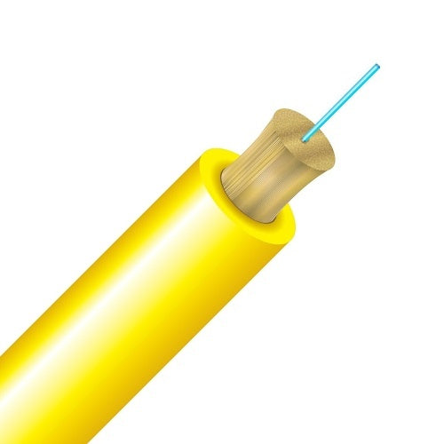 Cleerline S19125SMOSP SSF Simplex Cable, Plenum I/O, 9/125, G657 A2/B2 OS2, Yellow, Spool, 1000\'