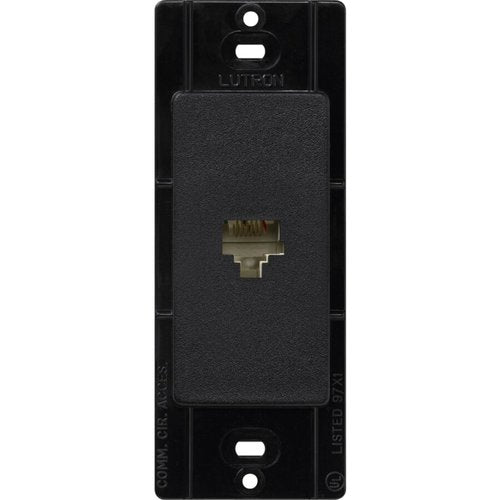 Lutron SC-PJ-MN Claro Telephone Jack, Fits Decorator-Style Wall Plates, Midnight