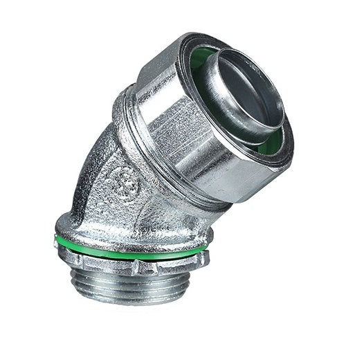 Dottie SL45100 Conduit Adapter, 1\\" 45 Degree Steel Liquid Tight Connector