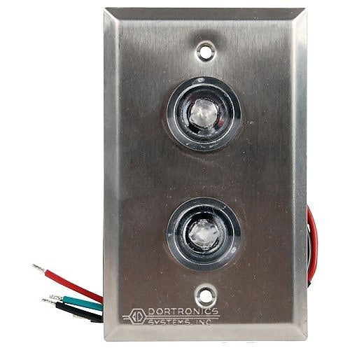 Dortronics 7201XL2-HWR High Intensity Water Proof LEDs on 1-Gang Stainless-Steel Plate