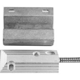 GRI 4532-36 4532 Series Floor Mount Miniature Overhead Door Switch Set, 2-1/2\\" Gap, 10W, 200VDC, 0.50 Amp, Closed Loop, N/O, A with 36\\" Lead & 2\' Stainless Steel Armored Cable, Aluminum Image of GI-453236