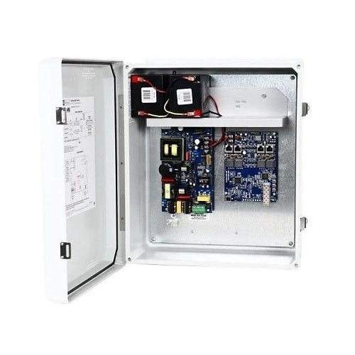 Altronix NETWAY4EBTWPX Single 1G Fiber Optic SFP, 4-Ports 10/100/1000 802.3bt 4PPoE, Power Supply / Optimized SLA or LiFePO4 Battery Charger and Switch Board, IP66 Rated Outdoor Enclosure
