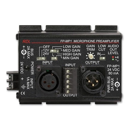 RDL FP-MP1 Studio Quality Microphone Preamplifier with Phantom Power