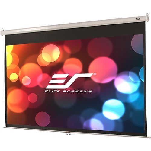 Elite Screens Manual Series 100\\" 16:9, Pull Down Manual Projector Screen with AUTO LOCK, Movie Home Theater 4K Ultra HD 3D Ready