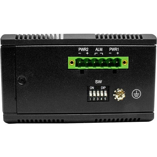 Lantronix SISTP1040-551-LRT Unmanaged Hardened Gigabit Ethernet PoE++ Switch (4)10/100/1000Base-T PoE++ Ports+(1), 10/100/1000Base-T Port+(1), 100/1000Base-X SFP Slot
