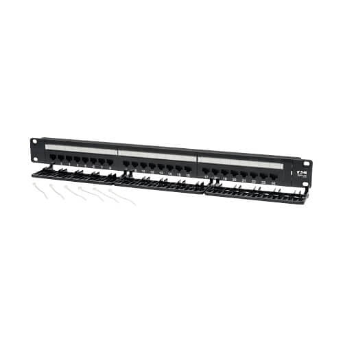 Tripp Lite N252-024 24-Port 1U Rack-Mount CAT6/CAT5 110 Patch Panel, 568B, RJ45 Ethernet