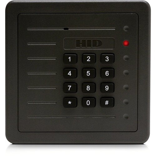 HID 5355ABK09 ProxPro 125 kHz Wall Switch Keypad Proximity Reader with Wiegand Output, Buffer One Key, Add Compliment, 8-Bit Message (Dorado), Beige Image of HU-5355ABK09