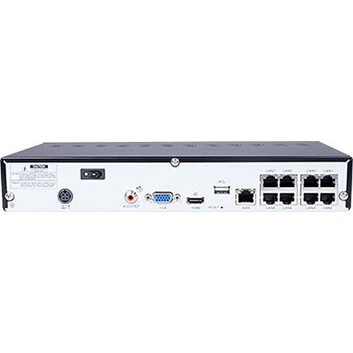 GeoVision UA-SNVRL810-P USAVision 4K 8-Channel H.265, H.264 PoE 1-Bay Linux Based Standalone NVR, No HDD Included