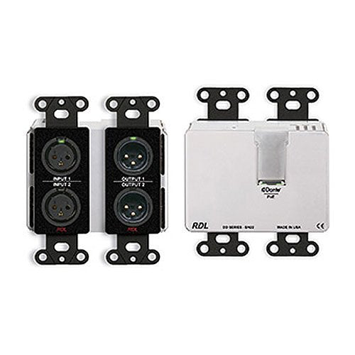 WALL BI-DIR MIC/LINE DANTE 2 X 2 Image of RL-DDBBN22