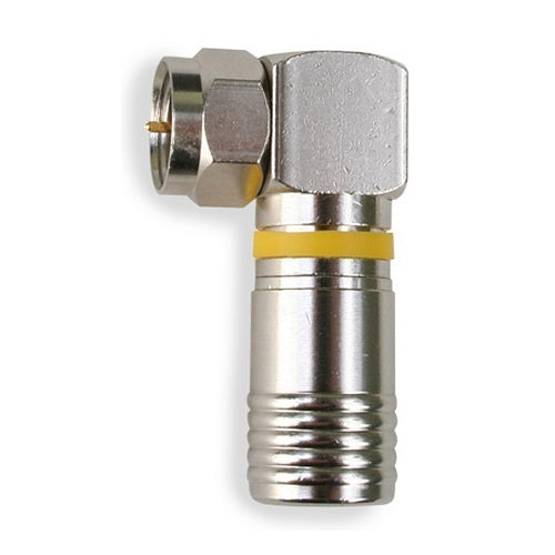 Binary BC5-F-90-RG6 F-Right-Angle Compression Connector for RG6, 20-Pack