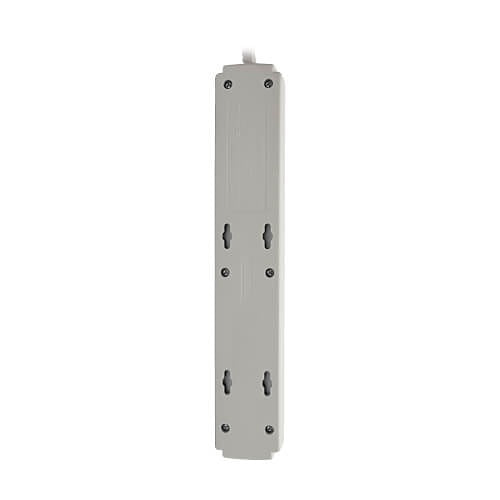 Tripp Lite TLP604 Protect It! 6-Outlet Surge Protector, 4\' (1.22 m) Cord, 790 Joules, Diagnostic LED, Light Gray Housing