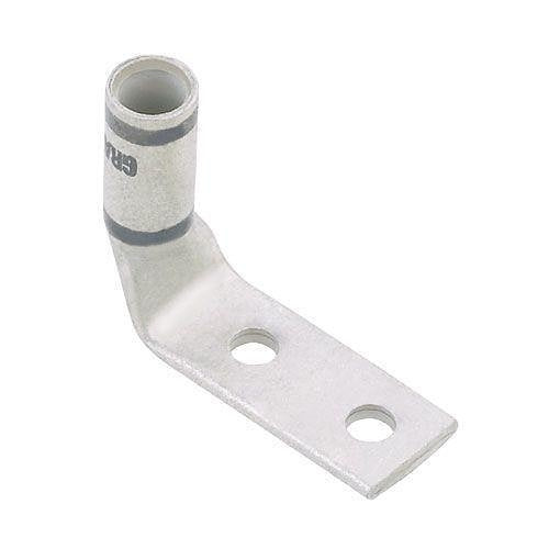 Panduit LCDX2-14AF-E Compression Connector Lug, 2-Hole, Flex, #2AWG, Copper