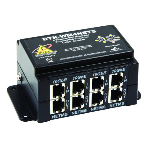 DITEK DTK-WM4NETS Wall Mount 4-Channel NeTwork Surge Protector