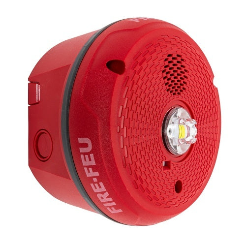 System Sensor PC2RKLED-B Outdoor LED Horn Strobe, Ceiling Mount, Red