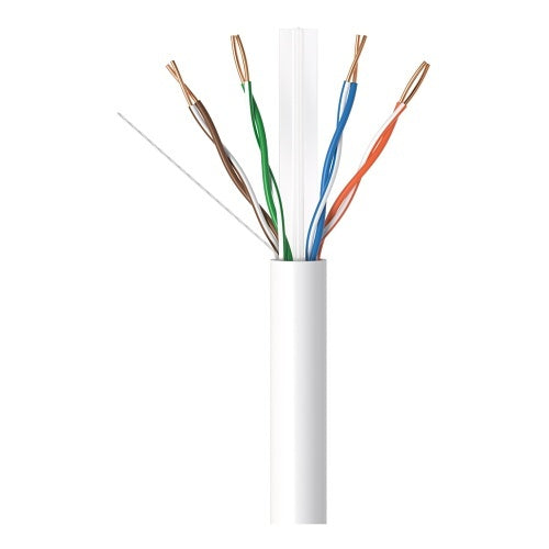 ADI PRO 0E-CMR6WHR CAT6 23/4 Solid BC Cable, Unshielded UTP, Riser CMR, FT4, 1000\' (304.8m) Express Box, White