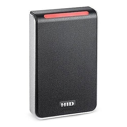 HID 40NKS-02-00PTQU Signo 40 Reader, Pigtailed Connection, Smart Profile, Black with Silver Trim