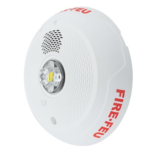 System Sensor PC2WLED-B Series 2-Wire Indoor Ceiling Mount Horn Strobe with LED, White, Bilingual