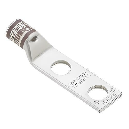 Panduit LCDX4/0-14A-X Compression Connector Lug, 2-Hole, Flex, 4/0AWG, Copper
