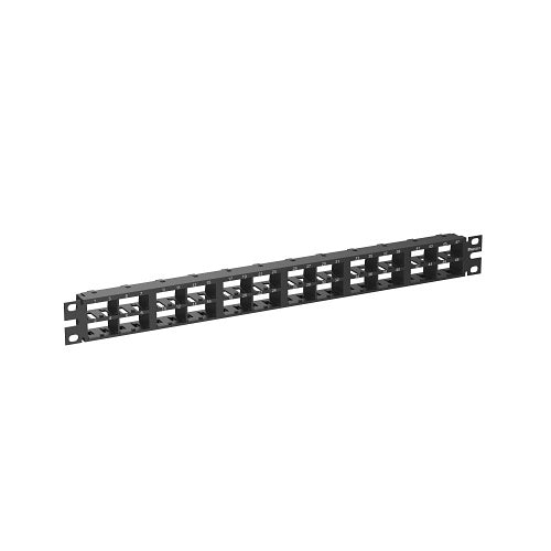 Panduit CPP48HDVNSWBL Mini-Com Patch Panel, with VN 48-Port, 1U, Black