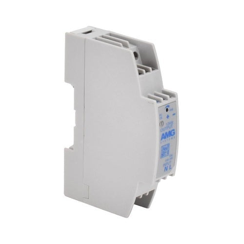 AMG Systems AMGPSU-T12-P15 Industrial Power Supply, DIN-Rail Mounting, 12VDC, 15W (1.2A)