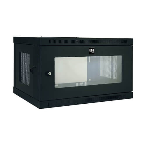 Eaton Tripp Lite SRW6UG SmartRack Low-Profile Switch-Depth Wall Mount Mini Rack Enclosure with Clear Acrylic Window, 16.5\\" (42cm), 200lb (90.7kg), 6U