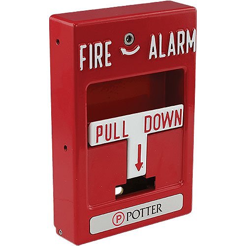 Potter P32-1T-LP Dual Action Manual Pull Stations, Die-Cast Metal, Red
