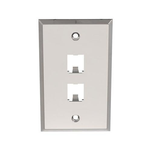 Panduit CFP2SY Stainless Steel Faceplate, 2-Port
