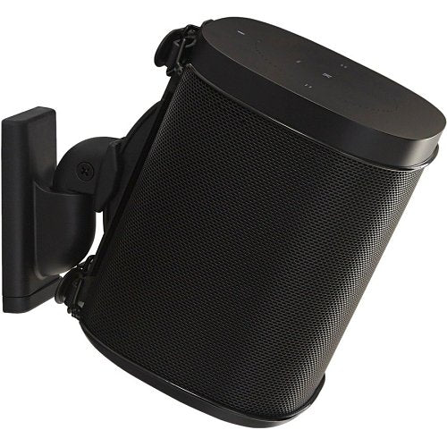 Sanus WSWM21-B1 Sanus WSWM21 Wireless Speaker Swivel and Tilt Wall Mount for Sonos One, One SL, Play:1, Play:3, Black