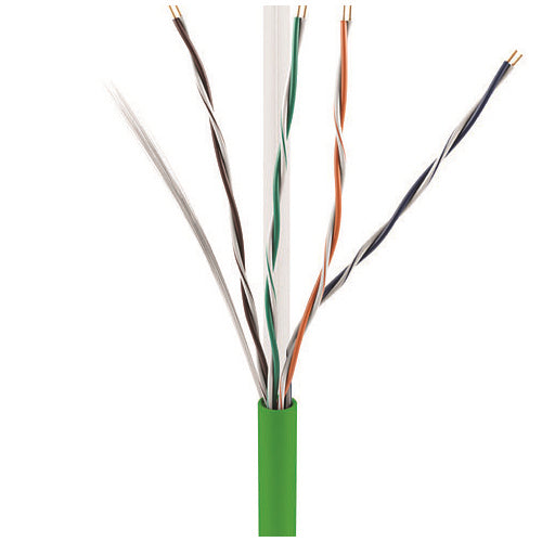 ADI PRO 0E-CMP6GNPP CAT6+ Plenum Cable, 23/4 Solid BC, Unshielded, UTP, CMP/FT6, 1000\' Express Box, Green