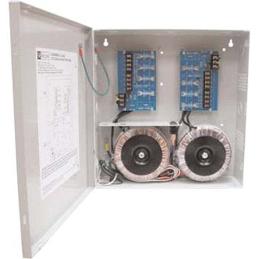Altronix ALTV248600ULCB CCTV Power Supply, 8 PTC Class 2 Outputs, 24/28VAC at 25A, 115VAC, BC300 Enclosure Image of AX-2486ULC