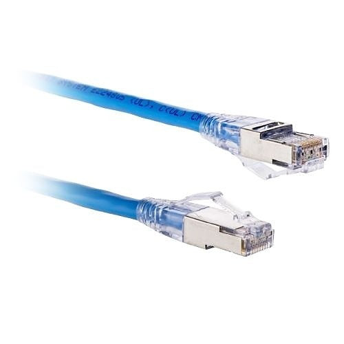 Signamax C6AS-328BU-7FB 28 AWG CAT6A F/UTP Cable, Snagless, 7\', Blue
