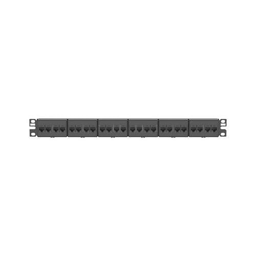Panduit CP24688BL Patch Panels, Coupler Patch Panel Cat 6 Flat, 24 Port, Black