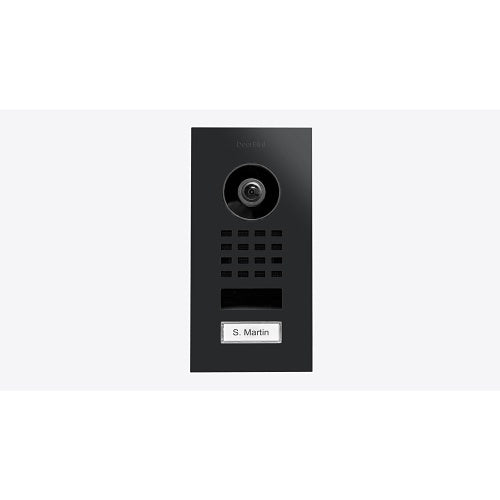 DoorBird D1101V Flush-Mount IP Video Intercom, Graphite Black (Polar Raven)