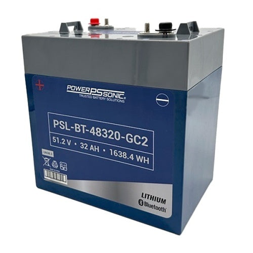 Power Sonic PSL-BT-48320-GC2 Bluetooth Series Rechargeable Lithium Battery, 51.2V, 32 Ah