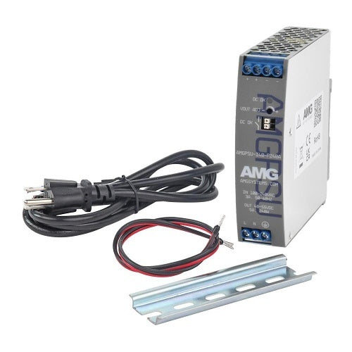 AMG Systems AMG570-8GAT-3S-P240-KS1 AMG570 Series Industrial 11 Port Managed Switch Kit, Includes (2) 1Gb Singlemode SFP Modules, 52VDC DIN-Rail Power Supply, and PSU Equipment Mounting