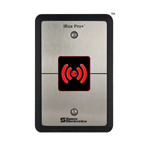 Essex IRXPO-2S-LRB iRox Pro  Single Gang Dual Frequency Reader with 13.56 MHz and 125 kHz multiCLASS SE/OSDP, Stainless Faceplate with Ligature Resistant Bezel